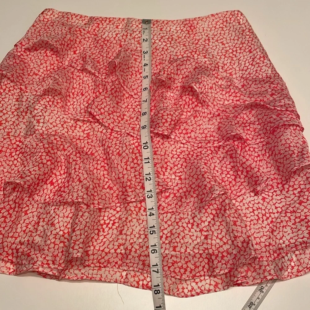 Club Monaco Red‎ and White Mini Skirt Size 4